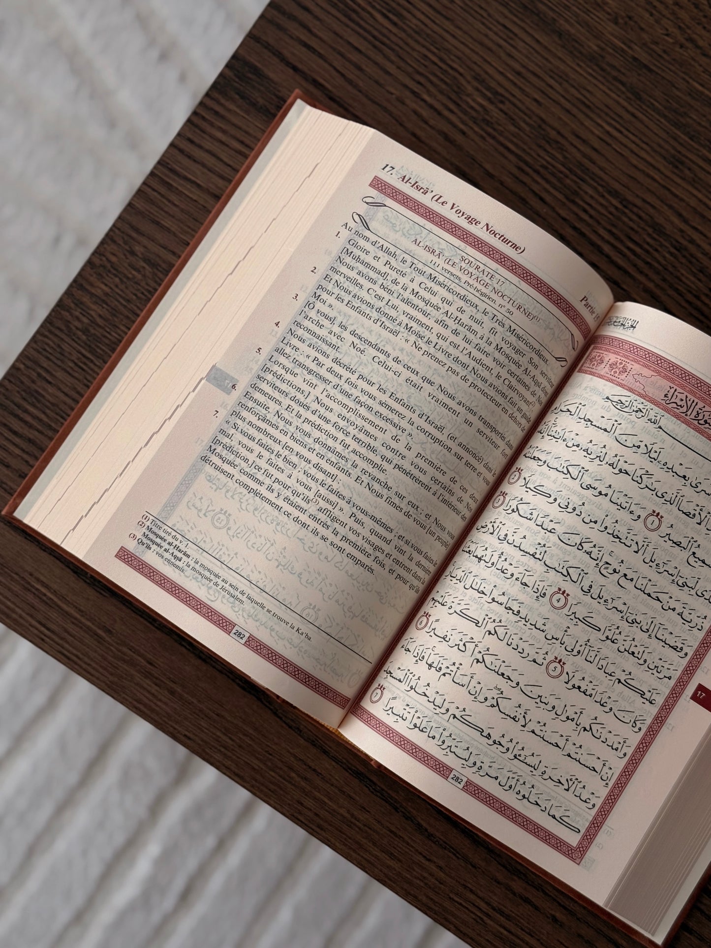 Coran Français/Arabe gris daim + Onglets sourates