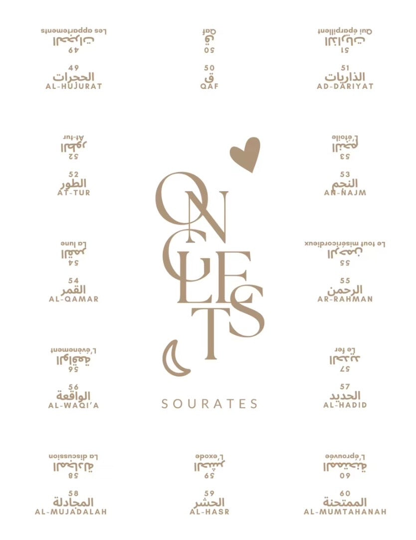 Onglets sourates plastifiés • Blanc/Beige