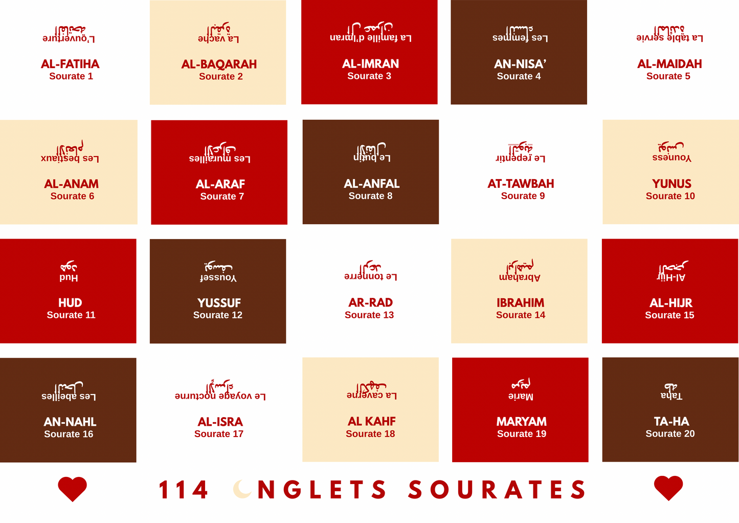 Onglets rigides plastifiés holographiques • Rouge et Marron