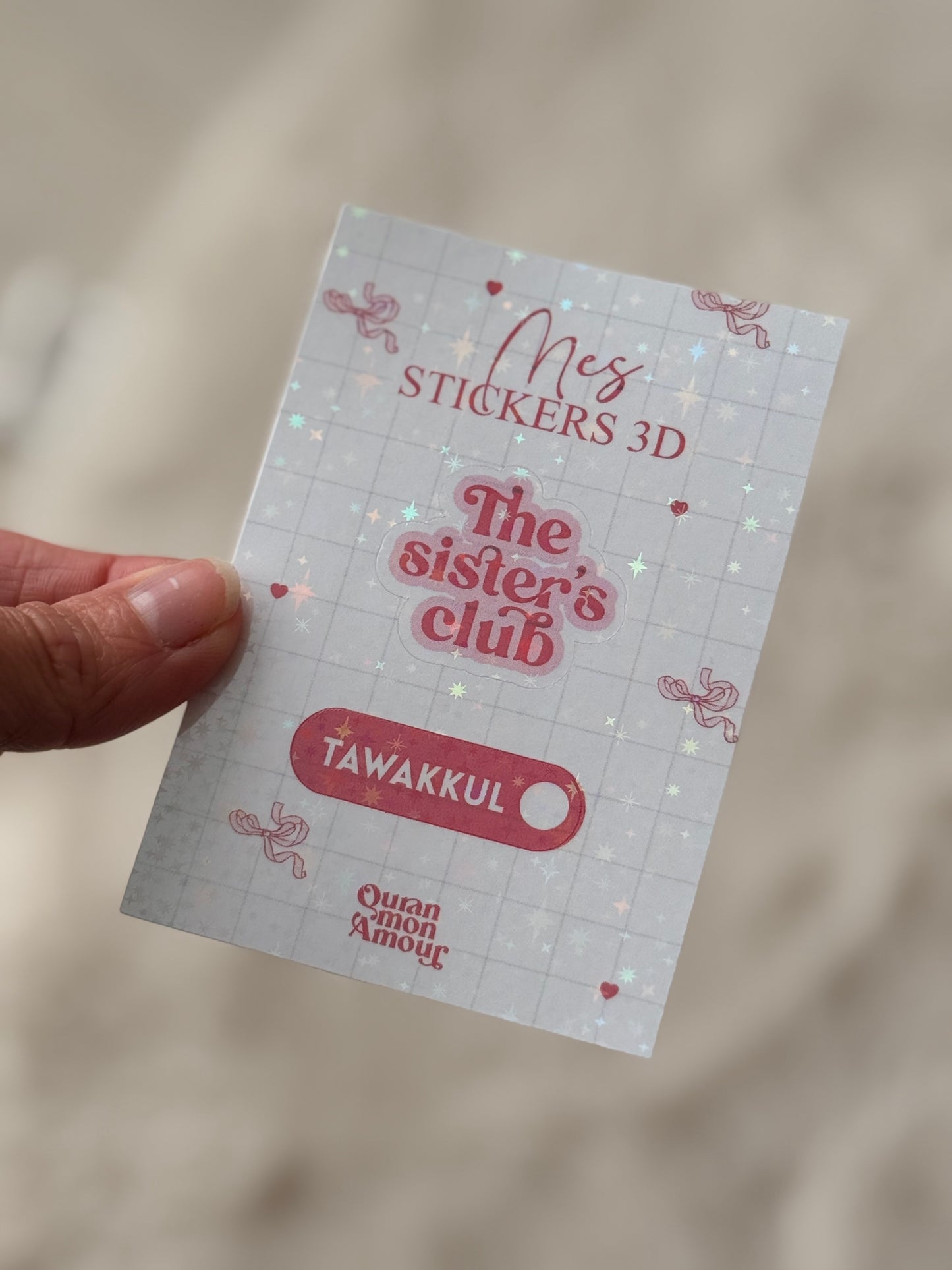 2 Stickers holographiques • The sisters club