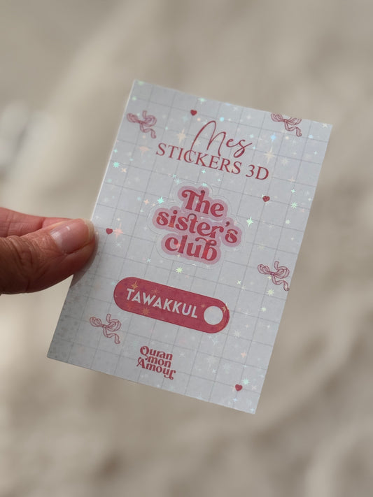 2 Stickers holographiques • The sisters club