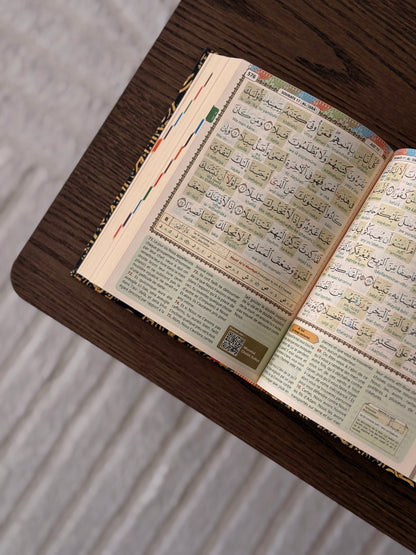 Coran Tajwid Hafs Français/arabe/phonetique + onglets sourates