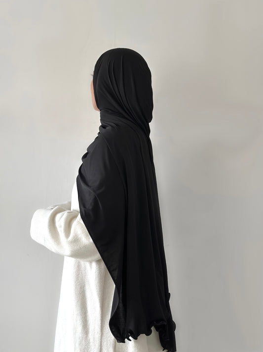 Hijab froufrou noir