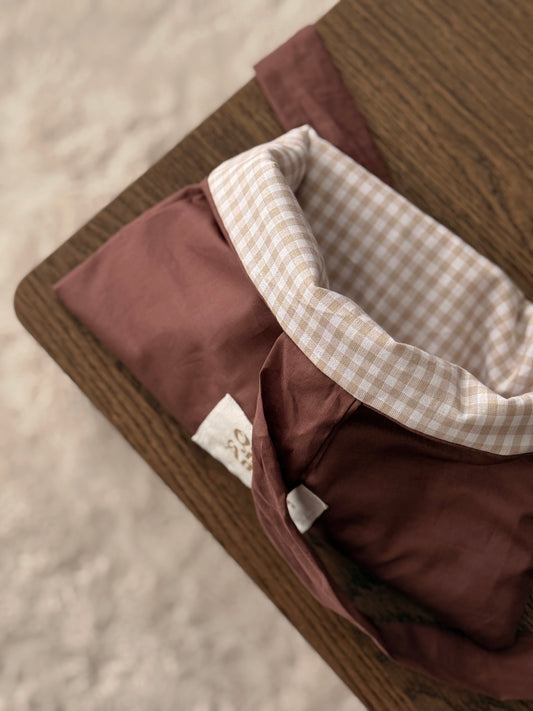 Pochette • Vichy marron