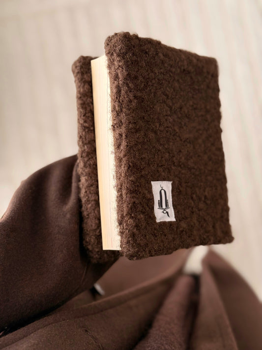 Protège-Coran laine bouclé marron