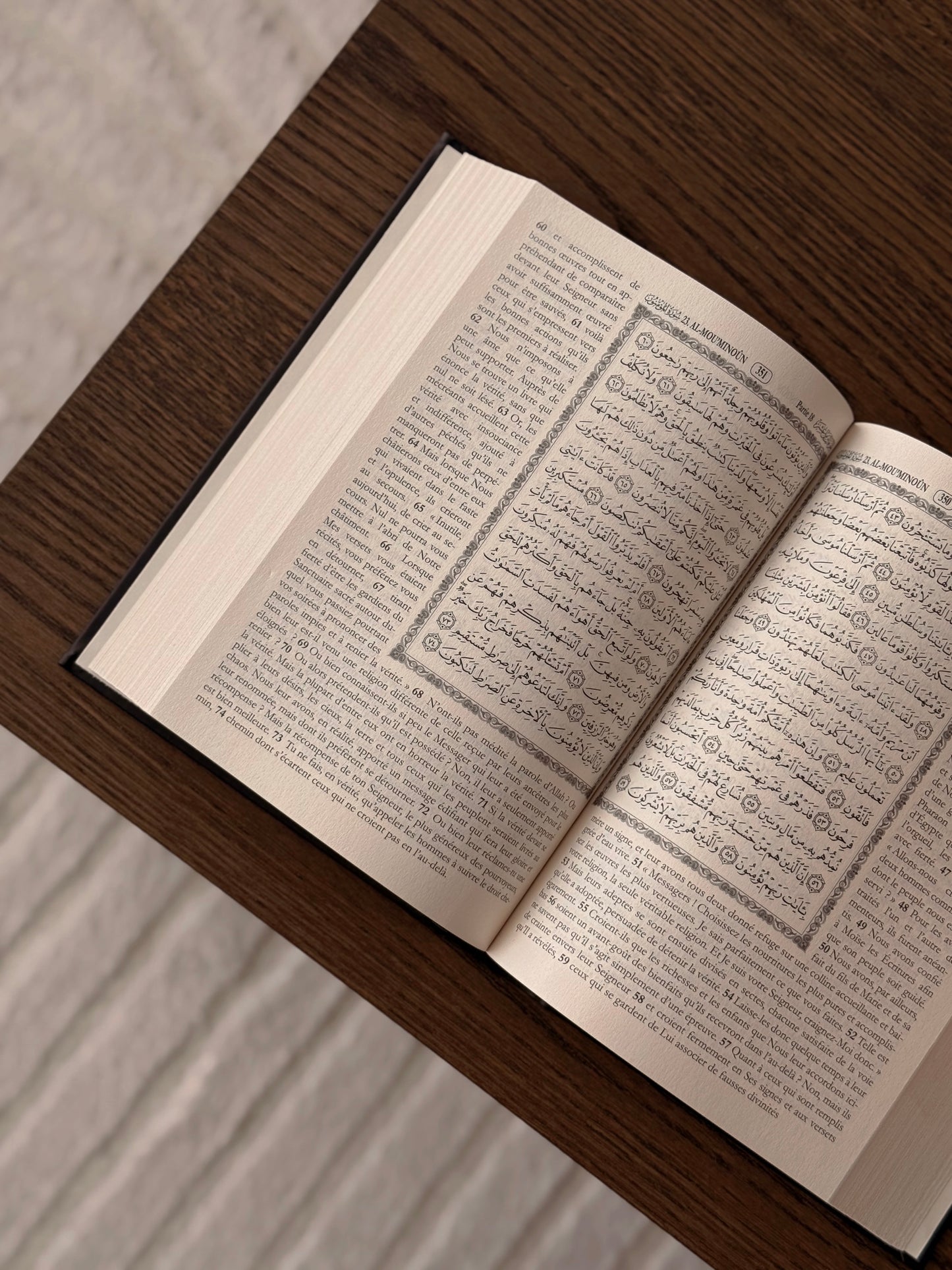 Coran rose Français/Arabe + onglets sourates