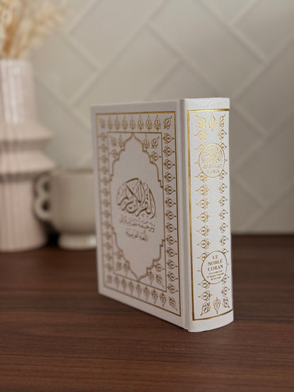 Coran blanc Français/Arabe • Édition Sana + Onglets sourates plastifiés