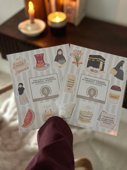 Pack de 2 pochettes de stickers holographiques