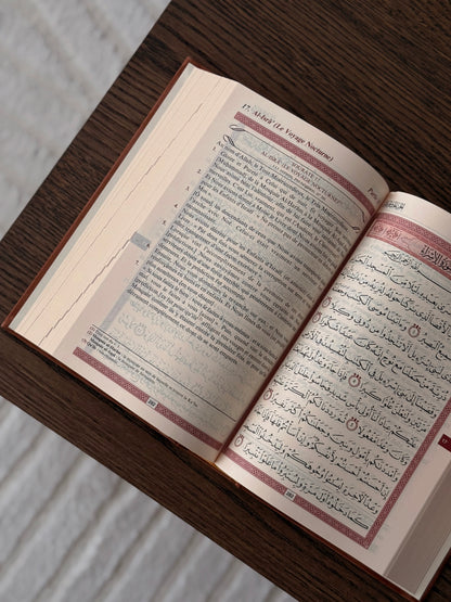 Coran Français/Arabe gris daim + Onglets sourates