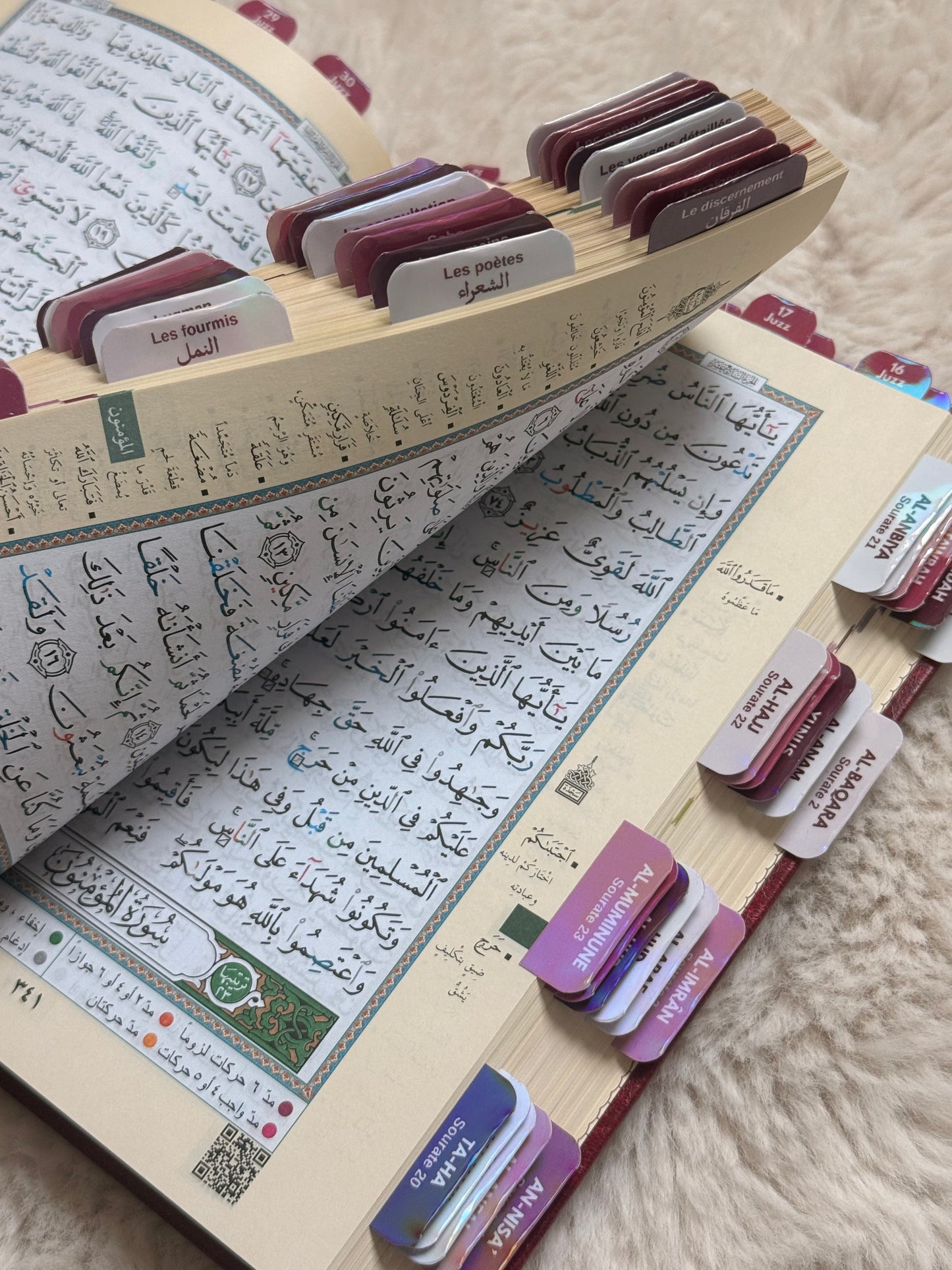 Coran Tajwid 100% Arabe vendu avec onglets sourates & juzz posés