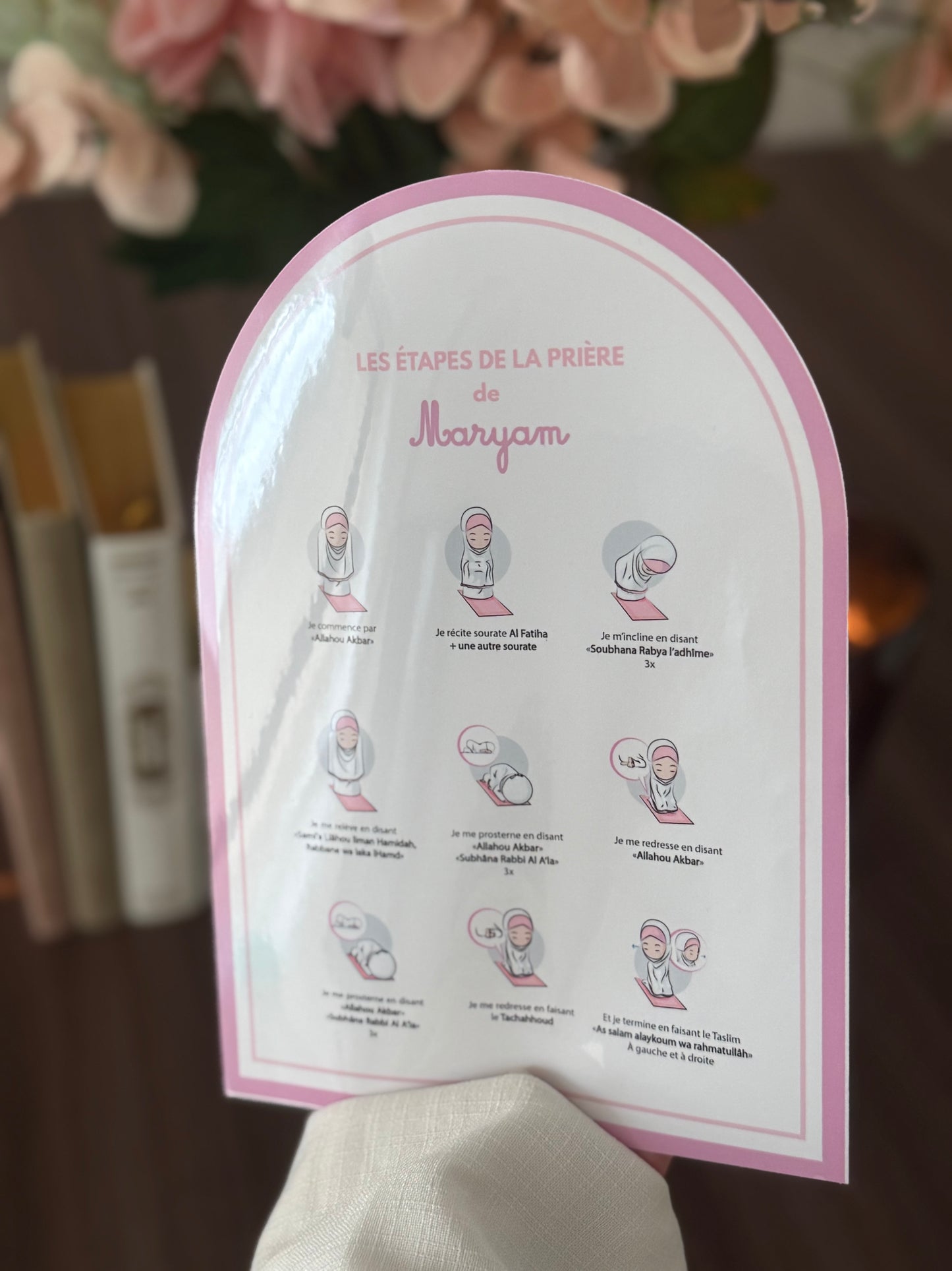 Stickers Étapes de la prière • Version fille