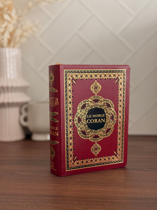 Coran bordeaux Français/Phonetique/Arabe • Édition Maison D'Ennour + Onglets sourates plastifiés