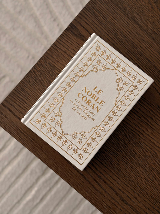 Coran blanc (15x22) Français/Arabe • Édition Sana + Onglets sourates plastifiés