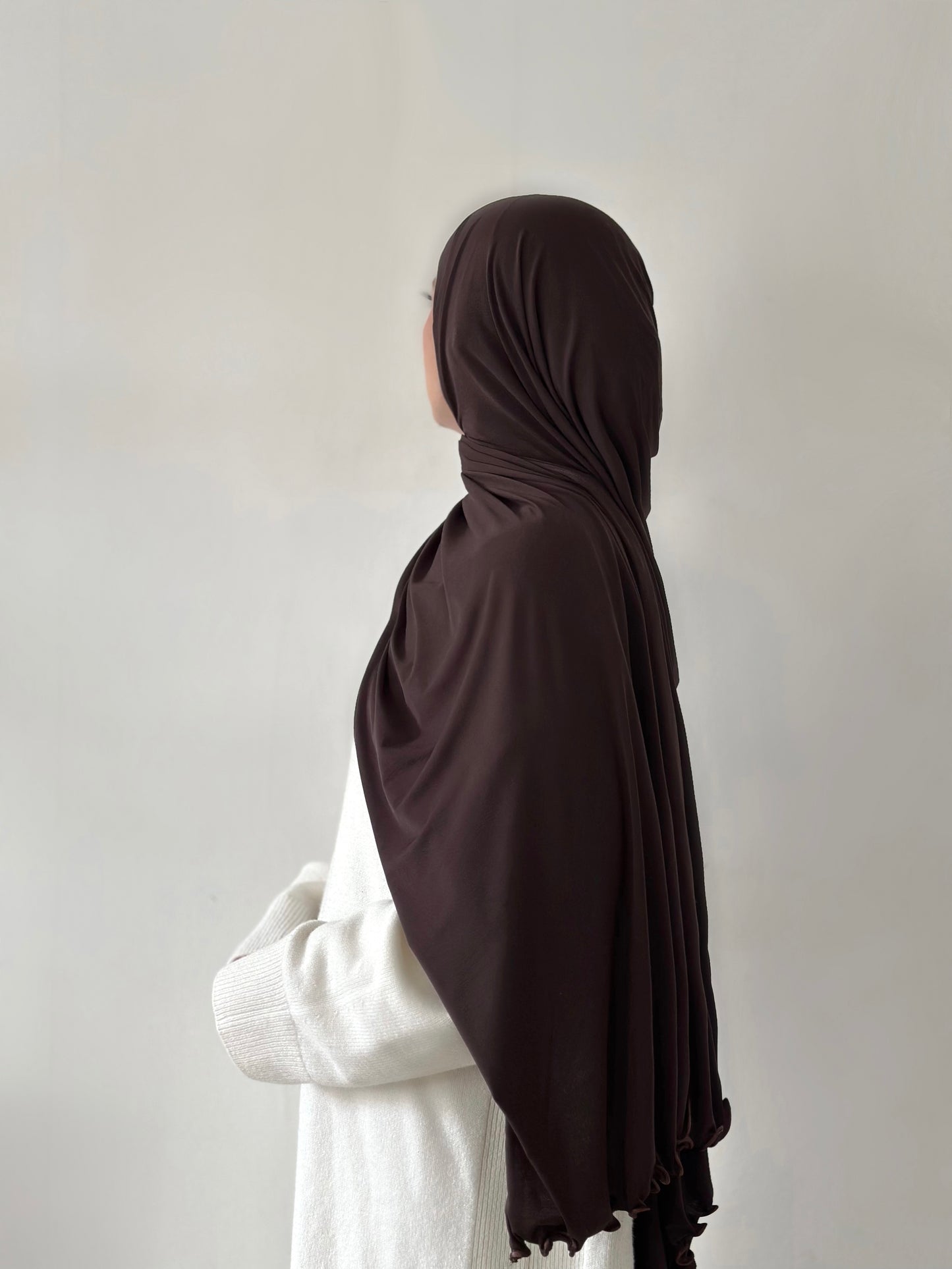 Hijab froufrou • Marron