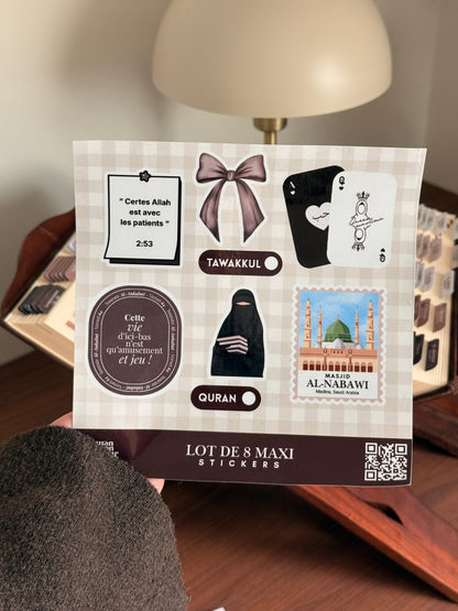 Lot de 8 Maxi stickers