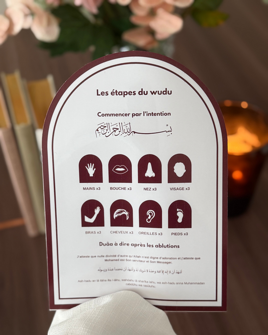 Stickers étapes wudhu