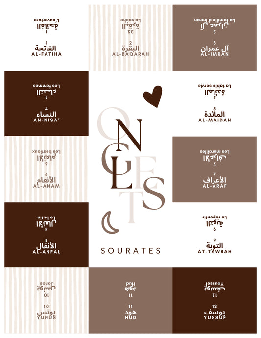Onglets sourates • Marron carousel