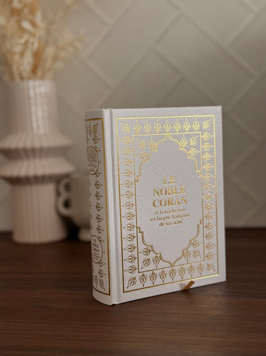 Coran blanc Français/Arabe • Édition Sana + Onglets sourates plastifiés