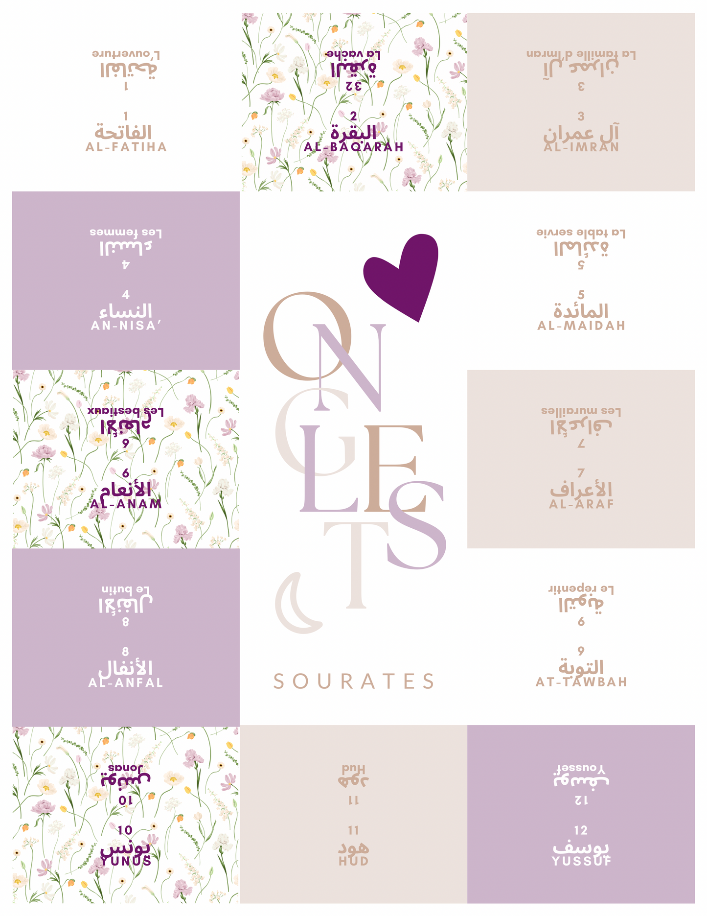 Onglets sourates • Flowers purple
