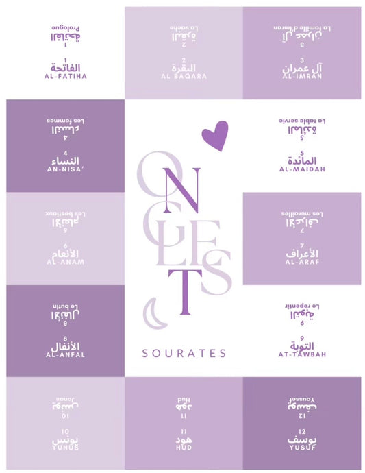 Onglets sourates plastifiés • Violet
