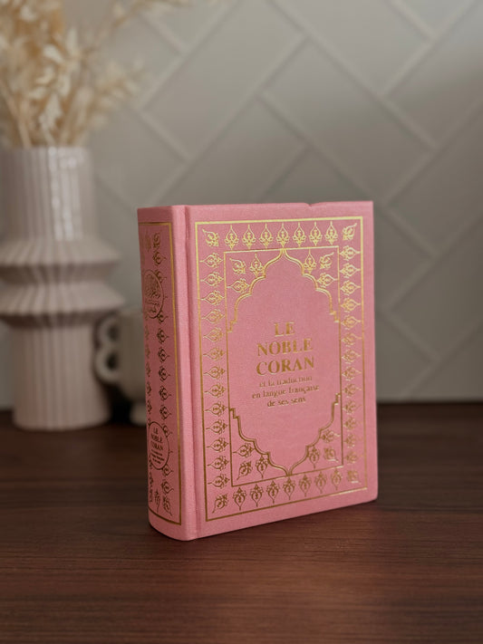 Coran rose Français/Arabe • Édition Sana + Onglets sourates plastifiés
