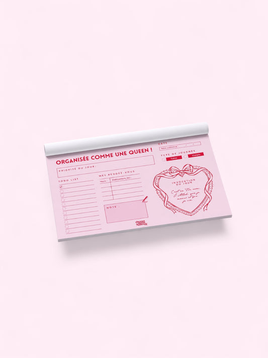 Bloc-notes • Organisée comme une queen