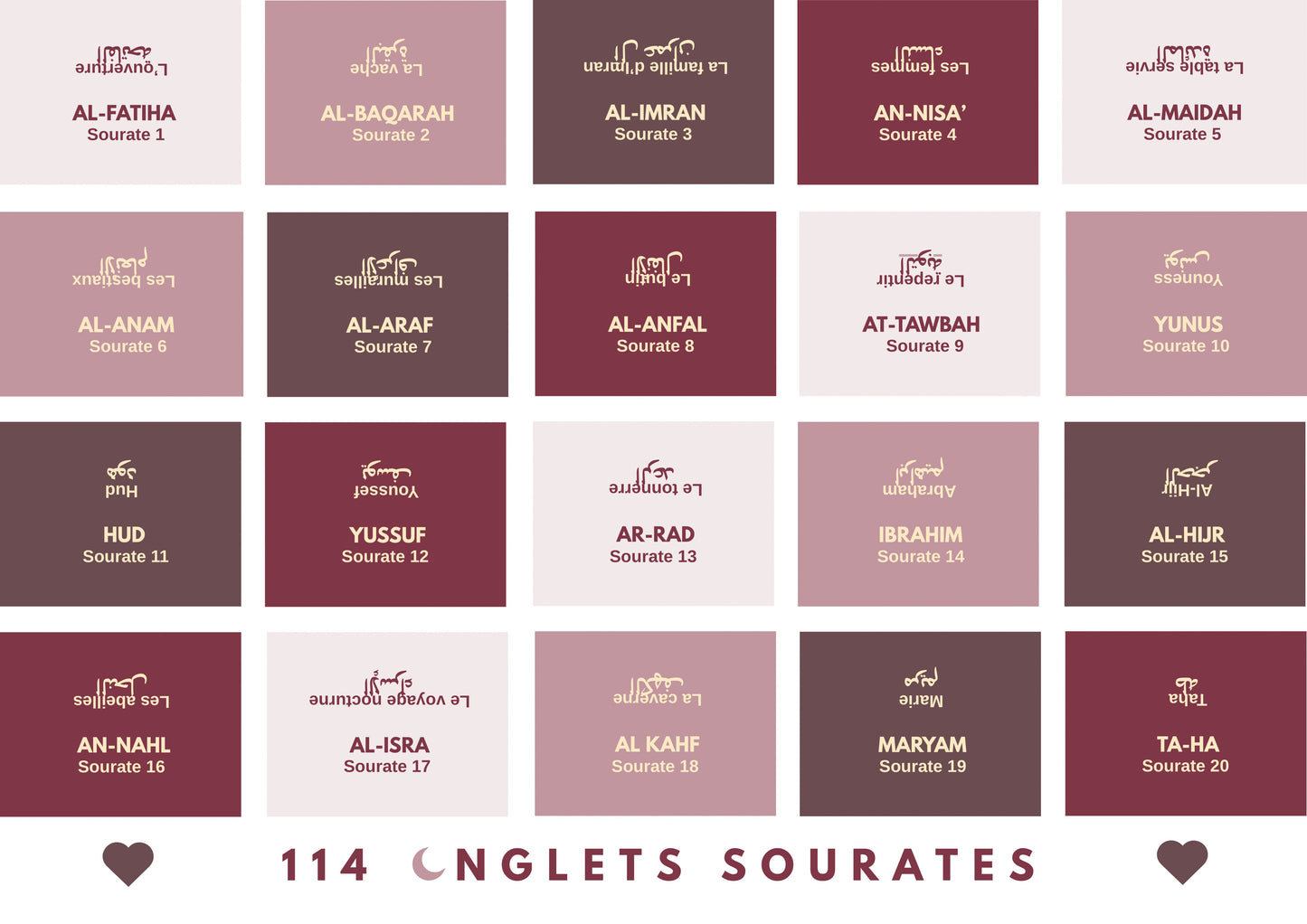 Onglets rigides plastifies holographiques • Bordeaux & jaune