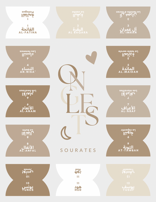 Onglets sourates • Nuances de beiges