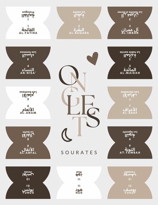 Onglets sourates • Nuances de marrons